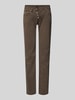 Buena Vista Slim fit jeans met knoopsluiting, model 'Malibu' Taupe