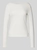 QS Longsleeve mit U-Boot-Ausschnitt Weiss