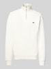 Lacoste Bluza z kołnierzem o kroju regular fit z czystej bawełny Złamany biały
