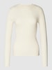 Selected Femme Shirt met lange mouwen en ribstructuur, model 'LYDIA' Ecru