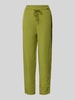 Marc Cain Tapered fit stoffen broek met tunnelkoord Groen