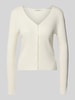 Tom Tailor Denim Slim fit cardigan met ribstructuur Offwhite