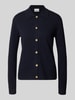 Christian Berg Woman Strickjacke mit Umlegekragen und Knopfleiste Dunkelblau