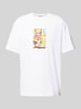 Jack & Jones T-Shirt mit Label-Print Modell 'ORNOTO' Weiss