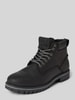 Jack & Jones Leren boots met labelbadge, model 'QUEENSWAY' Zwart