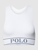 Polo Ralph Lauren Biustonosz typu bralette z detalem z logo Biały