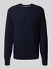 BOSS Regular fit gebreide pullover van zuiver katoen Marineblauw