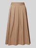 0039 Italy Midirok met stolpplooien, model 'KYLIE' Camel