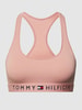 TOMMY HILFIGER Bustier mit Logo-Bund - bügellos Rosa