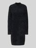 Christian Berg Woman Gebreide jurk met opstaande kraag Zwart