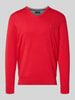 Christian Berg Men Gebreide pullover met V-hals Rood