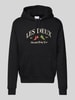 Les Deux Hoodie mit Logo-Stitching Modell 'Ivy' Black