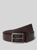 CK Calvin Klein Leren riem met doornsluiting, model 'WARMTH BUCKLE' Donkerbruin