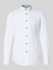 BOSS Slim Fit Businesshemd aus Baumwoll-Mix Modell 'HANK' Weiss