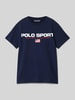 Polo Sport T-Shirt mit Label-Print Marine