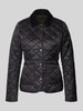 Barbour Pikowana kurtka ze sztruksowym kołnierzem model ‘Deveron’ Czarny