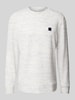 Tom Tailor Regular Fit Sweatshirt aus Baumwoll-Mix in Melange Offwhite