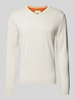 Tom Tailor Regular Fit Strickpullover mit V-Ausschnitt Offwhite