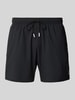 BOSS Zwembroek met mesh-inzet Zwart