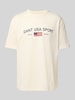 Gant T-Shirt mit Label-Print Offwhite