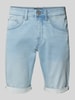 Petrol Slim Fit Jeansshorts im 5-Pocket-Design Hellblau