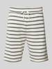 Only & Sons Regular fit korte broek met structuurmotief, model 'IAN' Offwhite