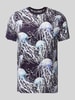 MCNEAL T-shirt we wzory na całej powierzchni Ciemnoniebieski