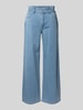 Buena Vista Wide Leg Jeans mit Rüschen Hellblau