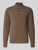 Barbour Troyer aus Wolle mit kurzer Knopfleiste Mittelbraun
