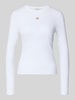 Calvin Klein Jeans Shirt met lange mouwen met labeldetail Wit