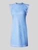 Pieces Kanten jurk met ronde hals, model 'OLLINE' Lichtblauw