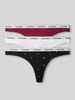 Calvin Klein Underwear String aus Baumwoll-Mix Modell 'THONG 3PK' Rot