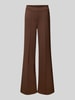 Smith and Soul Spodnie materiałowe o rozkloszowanym kroju z dodatkiem wiskozy model ‘Interlock’ Czekoladowy