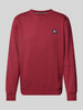 Lerros Sweatshirt met labelstitching Bordeaux