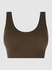Saisei Bustier mit Rippenstruktur  Khaki