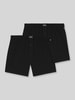 BOSS Bokserki o kroju regular fit z mieszanki bawełny model '2P JERSEY BOXER' Czarny