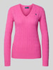 Polo Ralph Lauren Gebreide pullover met kasjmier, model 'KIMBERLY' Felroze