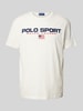 Polo Sport T-shirt met labelprint Offwhite