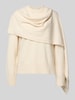 Jake*s Collection Strickpullover mit Schal Ecru