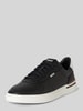 BOSS Lage sneakers van leer met vetersluiting Zwart