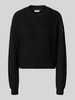 NOISY MAY® relaxed fit pullover van katoenmix model 'Maysa' Zwart