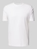 Lindbergh T-shirt met geribde ronde hals Offwhite