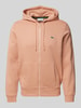 Lacoste Sweatjacke mit Label-Patch Rostrot