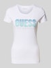 Guess T-Shirt mit Rundhalsausschnitt Weiss