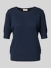 FREE/QUENT Gebreide pullover met 1/2-mouwen, model 'Dodo' Marineblauw
