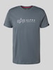 Alpha Industries T-Shirt mit Label-Print Hellblau