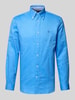 Tommy Hilfiger Regular Fit Freizeithemd aus Baumwoll-Leinen-Mix Royal