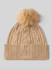 Lauren Ralph Lauren Strickmütze mit Bommel Camel