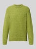 Edwin Strickpullover mit Rundhalsausschnitt Modell 'DUN' Neon Gruen