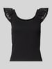 Only Slim Fit Top aus reiner Baumwolle Modell 'GWEN LIFE' Black